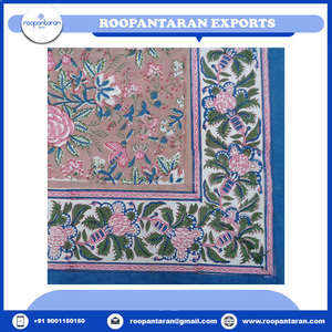 Manteles de algodón de punto Jacquard superventas Bloque de mano Impreso Artesanía atemporal Algodón puro a la venta - Product Image 4