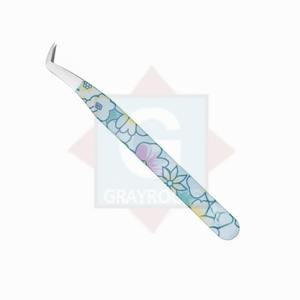 Pince à épiler à pointe en fibre de botte de volume en acier inoxydable de haute qualité pour extensions de cils - Product Image 3