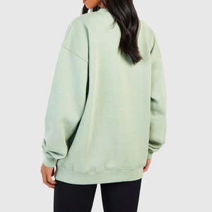 Sudadera de algodón con cuello redondo y estampado de forro polar para mujer, estilo urbano de invierno, transpirable, de secado rápido, talla grande - Product Image 2