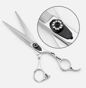 Ciseaux de coiffeur en acier inoxydable droitier de haute qualité | Équipement de beauté de coupe de cheveux de salon professionnel | Personnalisable - Product Image 4