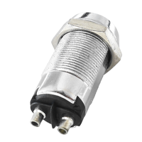 Serrure à clé plate pour distributeurs automatiques et appareils de jeu, efficace, taille 19 mm, 2 clés, finition chromée, alliage de zinc, ABA ANSI Grade 2