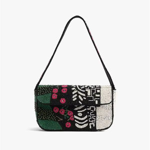 Lightweight and Durable Patchwork Beaded Shoulder <b>Bag</b> Glass Bead <b>Embroidered</b> Women Handbag Designer Boutique Evening Purse - Product Image 1
