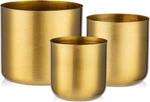 Unique Latest Design Brass Flower Planter Modern Home Desktop Handmade Polished and Packing 3 Different Size - Product Image 6