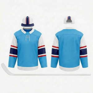 Sublimated Professional Hockey Jersey Uniform Set 100% <b>Polyester</b> <b>Socks</b> Quick Dry Hockey Shorts Blank Ice Hockey Wear Jerseys - Product Image 3