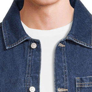 แจ็กเก็ตยีนส์สำหรับผู้ชายเสื้อแจ็กเก็ตผ้าเดนิมติดกระดุมกันลมสำหรับผู้ชาย - Product Image 2
