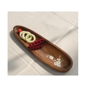 Bandeja rústica hecha a mano para mesa de centro o uso en la cocina Organizador de madera para aperitivos Bebidas o exhibición de decoración - Product Image 2