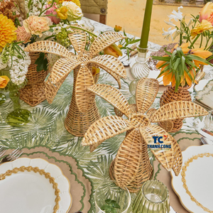 Conception personnalisée abordable faite à la main en rotin Palmier Décoration murale écologique Accent pour la maison fabriqué au Vietnam Meilleur prix - Product Image 5