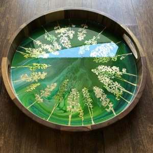 ถาดเสิร์ฟไม้เรซินชิ้นเดียวทำด้วยมือพร้อมวัสดุคุณภาพดีเยี่ยม - Product Image 1