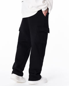 OEM 2024 pantalones de Jogger de algodón pesado de alta calidad para hombre tendencia de bolsillo lateral Premium básico oferta al por mayor con impresión personalizada - Product Image 3