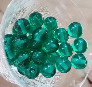Cuentas de cristal checo transparente verde oscuro al por mayor a granel para fabricación de joyería DIY y manualidades cuentas de iluminación de cristal de Murano - Product Image 4