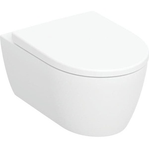 WC suspendu sans bride GE ICon avec chasse d'eau profonde, forme fermée, profondeur 53 cm, blanc - Lot de 1 - Product Image 1