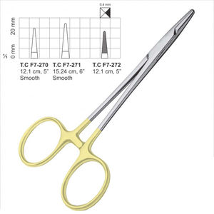Porte-aiguille Castroviejo 9 cm droit en acier inoxydable, forceps microchirurgical manuel, certifié MOL Astrin Surgical - Product Image 5