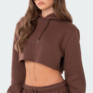 Customizable Women <b>Crop</b> <b>Top</b> Hoodie Casual Women's <b>Hoodies</b> & Sweatshirts Pullover Cropped Oversize Hoodie for Woman - Product Image 3