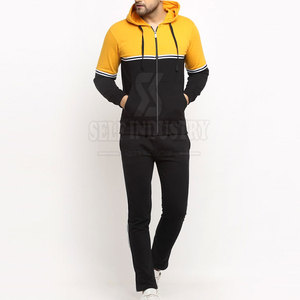 Wholesale Men's Quick Dry Long Sleeve <b>Tracksuits</b> Streetwear 100% Cotton Hooded <b>Tracksuits</b> for Winter Solid Pattern - Product Image 1