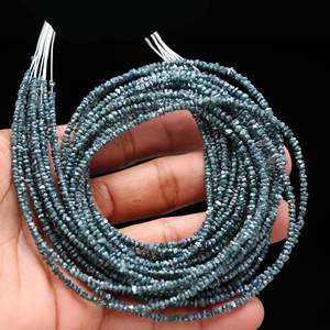 Cuentas Redondas de Diamante Azul Grado AAA Sin Cortar de 2-3 MM, Cuentas de Diamante Natural en Bruto para Joyería, Piedras Preciosas Sueltas Excelentes - Product Image 2