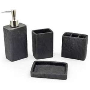 Ensemble de salle de bain en résine sophistiqué et moderne avec des couleurs neutres très peu coûteux pour un décor élégant - Product Image 3