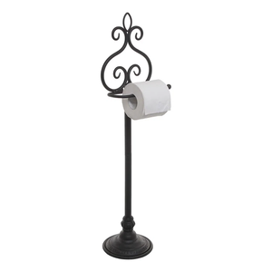Soporte de papel higiénico de Metal de hierro negro para baño, uso de limpieza, soporte de papel higiénico de higiene, soporte rústico de calidad libre - Product Image 1