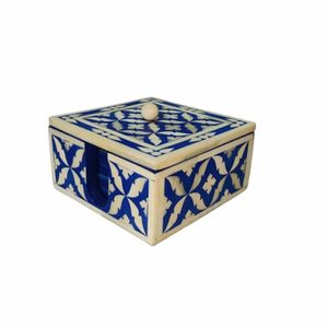 Luxury Eco-Friendly <strong>Kitchen</strong> Table Cup Coaster Set <strong>Square</strong> Bone Inlay Design High Artisan Craft Silicone Fish <strong>Scale</strong> BY HF CRAFTS - Product Image 4