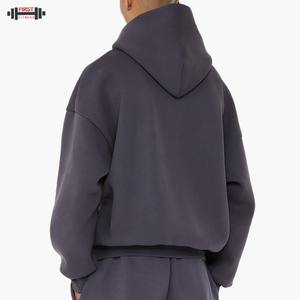 Sudaderas holgadas de lana gruesa Unisex, ropa de calle de alta calidad 100% algodón French Terry Regular Fit longitud Regular invierno liso teñido - Product Image 5