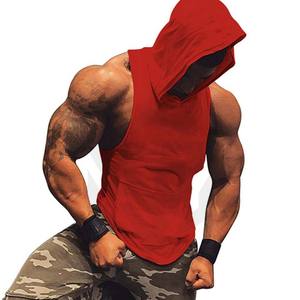 Camiseta de algodón de secado rápido para hombre, camiseta sin mangas de talla grande personalizada, diseño de tejido de punto transpirable, venta al por mayor - Product Image 2