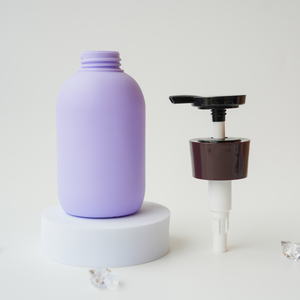 HDPE 300ml Bouteille ronde en plastique de luxe pour gel douche produits de soin de la peau-forme de cylindre - Product Image 6