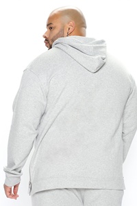 Custom Logo Plus Size <b>Hoodie</b> Men Cotton Fleece Two Piece Sportswear Jogger Sweatsuit Wholesale Jogging Set for Sale in Low Price - Product Image 2