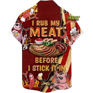 Camisas Hawaianas de Manga Corta para Hombre CATCHY GEARS al por Mayor, Tela de Sarga de Spandex/Poliéster, Estampado Floral, Camisas de Moda Urbana para Hombre - Product Image 4