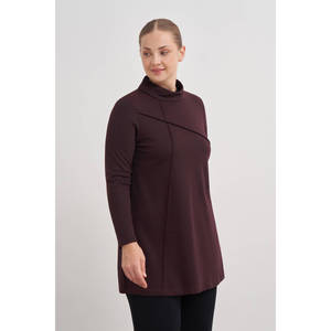 Blusa de Punto con Cuello Alto y Encaje Bordado Vintage para Mujer, Oficina, Primavera, Otoño - Product Image 2