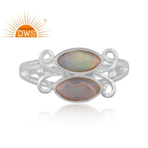 Dernière conception bague de déclaration en argent sterling fin opale éthiopienne naturelle avec pierres précieuses fabricant de bijoux personnalisés - Product Image 4
