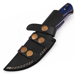 Couteau de camping d'extérieur de haute qualité en gros, lame en damas, couteau de chasse avec étui en cuir, disponible dans toutes les couleurs - Product Image 6