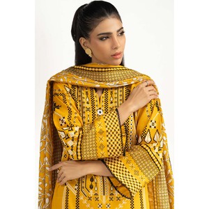 IUSTKSD-1375 Traje Casual Estampado Khaddar de 3 Piezas para Verano - Product Image 4