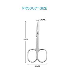 Customizable Logo Manicure Scissors with Extra Fine Curved Stainless Steel New <b>Cuticle</b> Sharp Eyebrow & Eyelash Scissors - Product Image 3