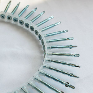 Plastic <b>Strip</b> Collated Drywall <b>Deck</b> Screw Self Drilling Screws with Wing White Zinc - Product Image 2