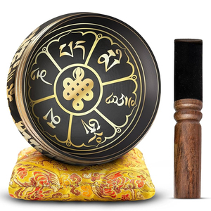 Cuenco musical de metal hecho a mano, instrumento musical para meditación, yoga, regalo y manualidades disponibles en variedad de colores y tamaños - Product Image 4