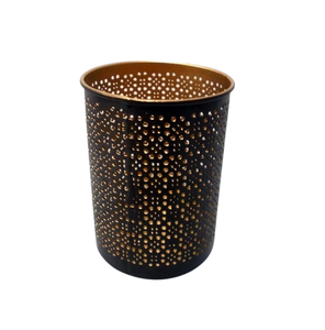 Standard Quality Round Iron Votive Holder New Design Gold Color Candle <b>Jar</b> for Christmas <b>Decoration</b> Handmade - Product Image 1