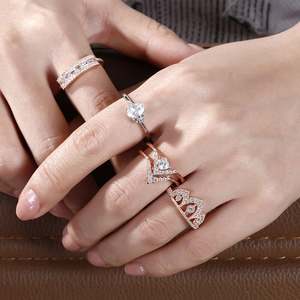 แหวนพลอยแบบเรียงซ้อน Jeulia ทำจากเงินสเตอร์ลิงสำหรับวันครบรอบ - Product Image 6