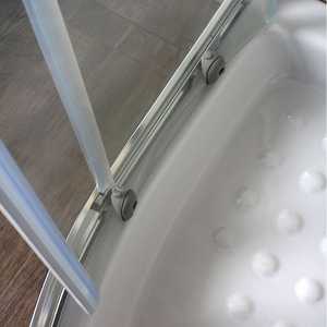 Mampara de Ducha Redonda Lima de 80x80 cm, Puerta de Ducha Semicircular de Vidrio Transparente de 4 mm - Product Image 5