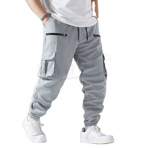 Pantalon décontracté homme de haute qualité en toile polyester/coton, teint uni, séchage rapide, respirant, coupe ajustée, taille élastique, collection 2026 - Product Image 4