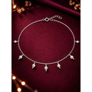 Compre Tobilleras/Payals de Plata 925 100% Auténtica para Mujeres y Niñas, Estilo Lindo, Chapadas en Oro con Material de Oro de 14k y Piedras de Diamante - Product Image 2