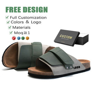 Design personalizzato il tuo sandalo esterno pantofole da uomo estate <span class=keywords><strong>suola</strong></span> in <span class=keywords><strong>sughero</strong></span> in pelle tinta unita <span class=keywords><strong>sandali</strong></span> <span class=keywords><strong>con</strong></span> punta aperta - Product Image 1