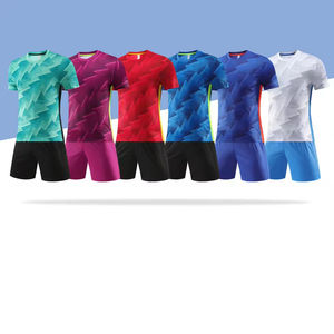 Barato cómodo 100% poliéster secado rápido transpirable entrenamiento fútbol kit conjuntos de uniformes de fútbol - Product Image 6