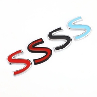 Personalisiertes 3D Metall Auto-Emblem Abzeichen Benutzerdefinierte Buchstaben S Kofferraum-Aufkleber Logo Auto-Emblem