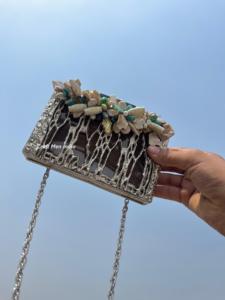 Luxury Resin Fashion Evening Party Clutch Purses Metal Handbags Classic Casual Rhinestone Matching Prom Clutch For women - Product Image 3