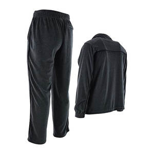 Ensemble de survêtement 2 pièces tendance pour l'hiver, tenue en coton épais et chaud avec pantalon de jogging assorti, vêtements de sport élégants, anthracite - Product Image 4