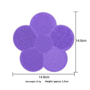 Silicone Beauty Cleaning Tool Flower <b>Suction</b> Cup Makeup Washing Brush <b>Pad</b> Factory Custom Love Shape Cleaning <b>Pad</b> for Commercial - Product Image 2