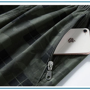 กางเกงขาสั้นชายหาดสีพื้นแบบลำลองกางเกงพิมพ์ลายสำหรับผู้ชายและผู้หญิง100% ผ้าโพลีเอสเตอร์ - Product Image 4