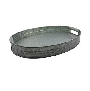 Bandejas de servicio galvanizadas de hierro y Metal ovalado de diseño increíble, mango de cuerda, hogar, boda, hoteles, bandejas de mesa para servir alimentos - Product Image 4
