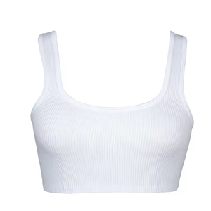 Ropa deportiva sin costuras para mujer, camiseta sin mangas de compresión para Yoga, decoraciones con lazo de encaje, correas finas delgadas, chaleco deportivo tejido de punto - Product Image 4