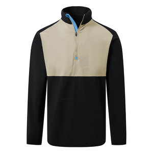Pull de golf de qualité supérieure en tissu extensible avec fermeture éclair quart de tour, vêtement de sport pour toutes les saisons, fabriqué au Pakistan - Product Image 1