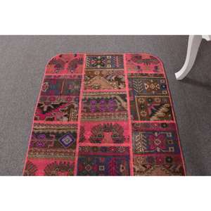 Alfombra de 2.6x3.9 pies, Alfombra Turca Vintage, Alfombra de Lana Roja - Product Image 4